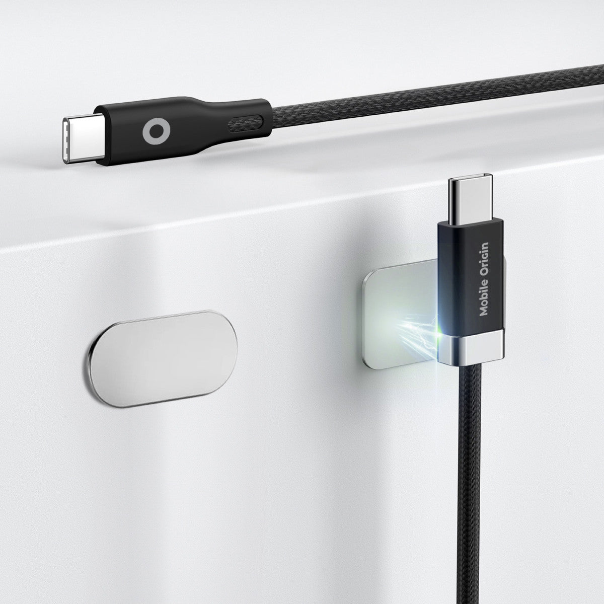 Magnetický kabel StayCable USB-C na USB-C CB6, 60W, 480 Mb/s, 1,5 m, Černá