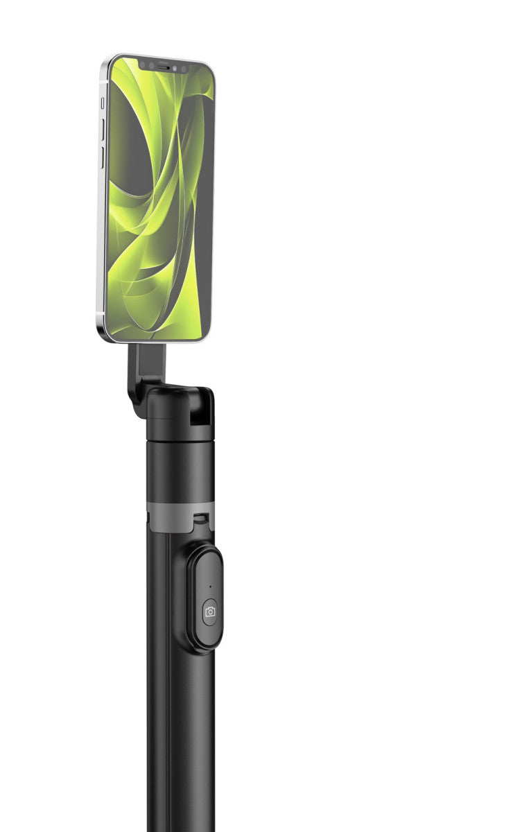 Magnetická selfie tyč s tripodem MagSafe S2, Bluetooth, Černá