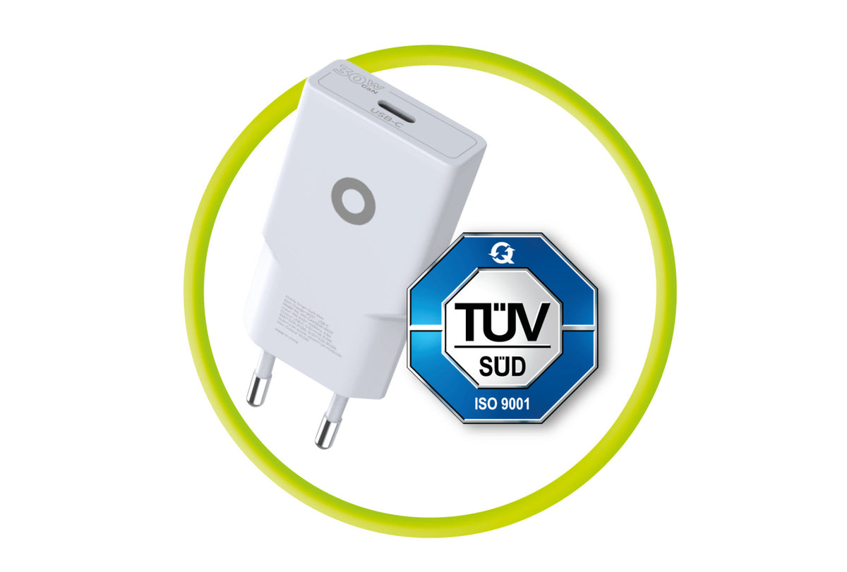 Wall Charger GaN Slim USB-C MO17, 30W, White