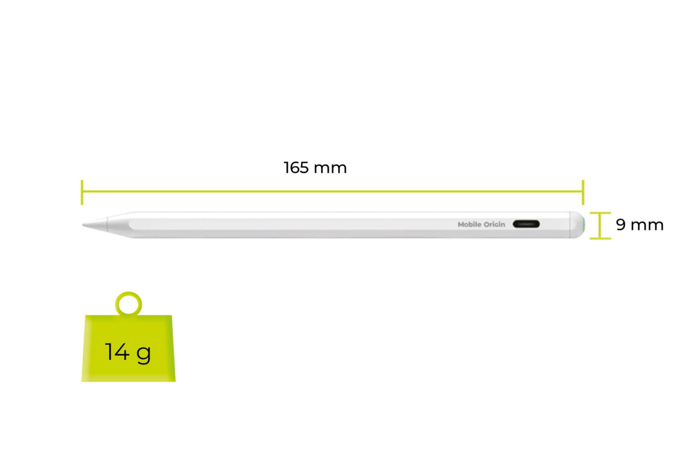 Magnetic Stylus Pen PE2, Wireless/USB-C, White