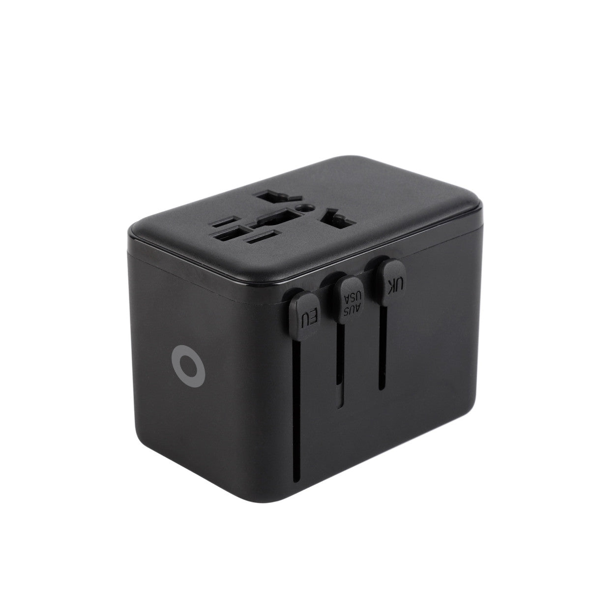 GaN Travel Adapter EU/UK/US/AUS 3× USB-C + USB-A PW5, 67W, Black
