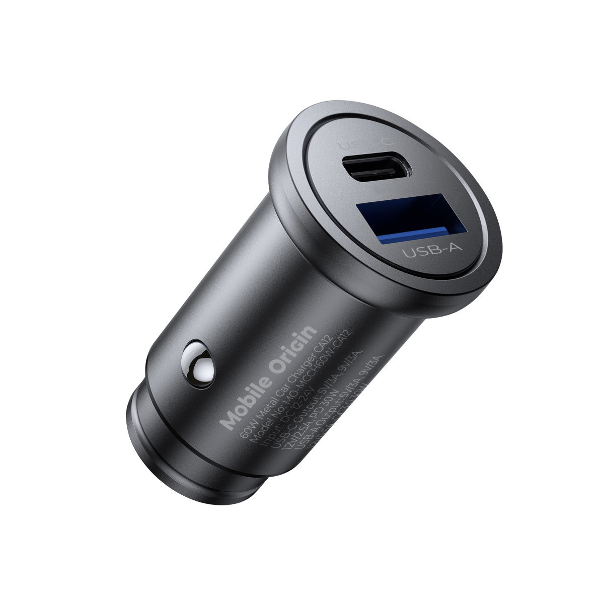 Car Charger USB-C + USB-A CA12, 30W, Black