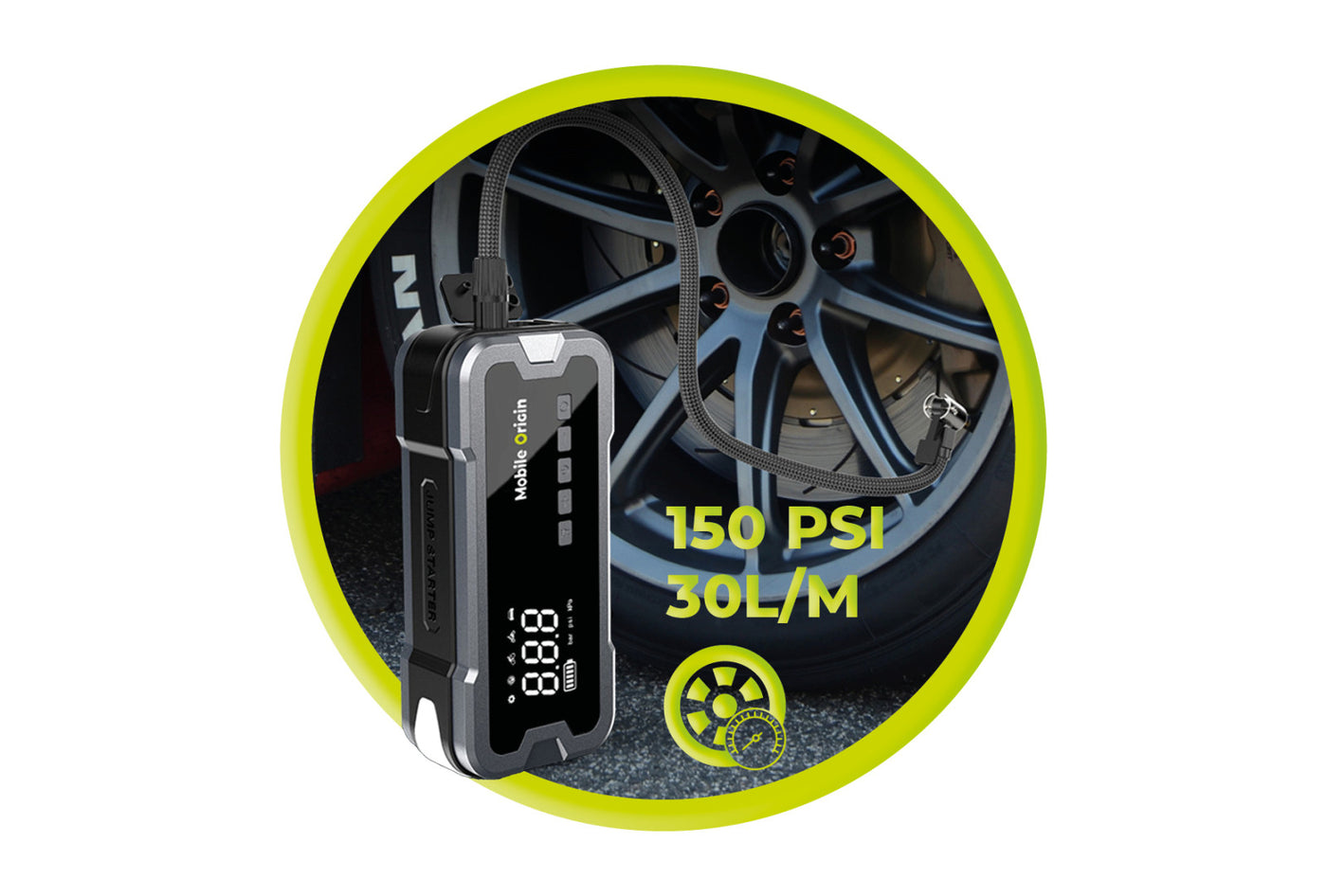 Jump Starter and Air Compressor CA1, with Display