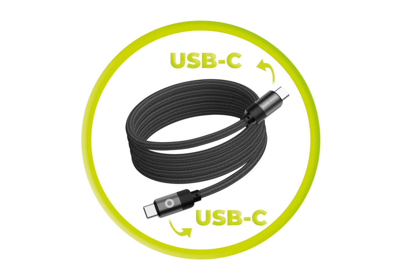Magnetic Cable USB-C to USB-C MC2, 60W, 480 Mb/s, 1m, Black