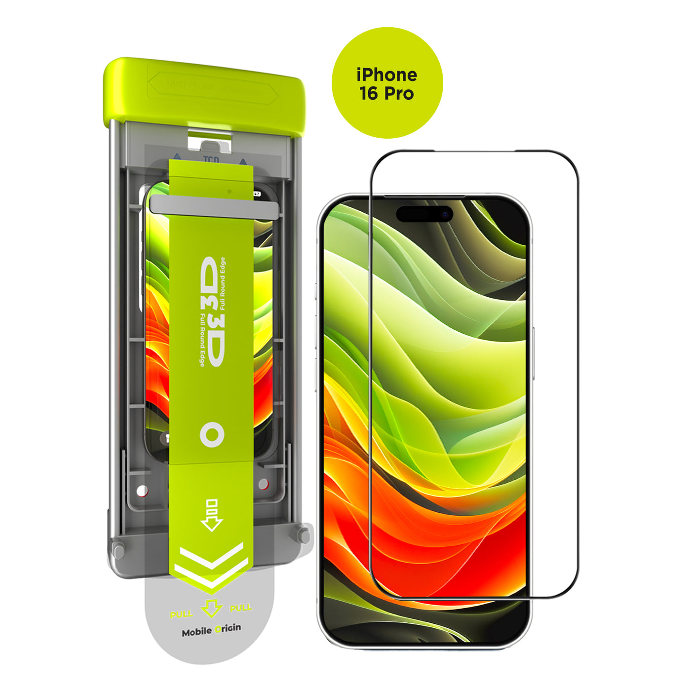 Ochranné sklo 3D AR s aplikátorem PRO, pro iPhone 16 Pro