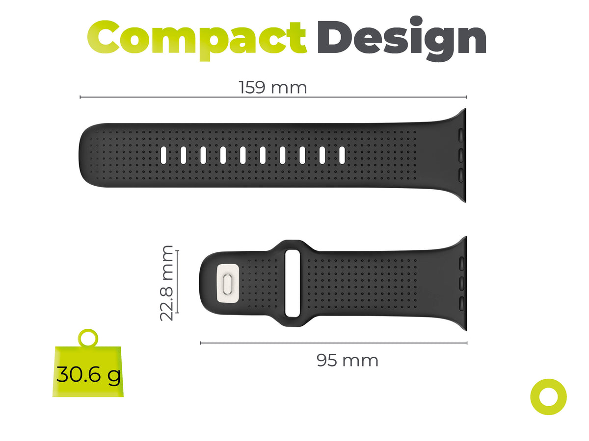 FKM remienok IV pre Apple Watch 42/44/45/46/49mm, Čierna