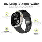 FKM remienok IV pre Apple Watch 42/44/45/46/49mm, Čierna