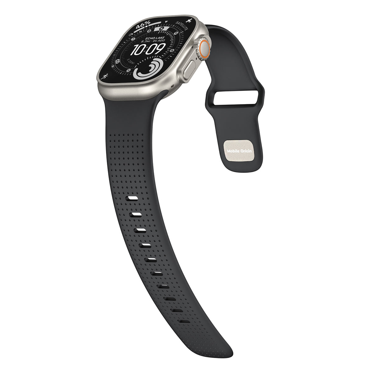 FKM remienok IV pre Apple Watch 42/44/45/46/49mm, Čierna