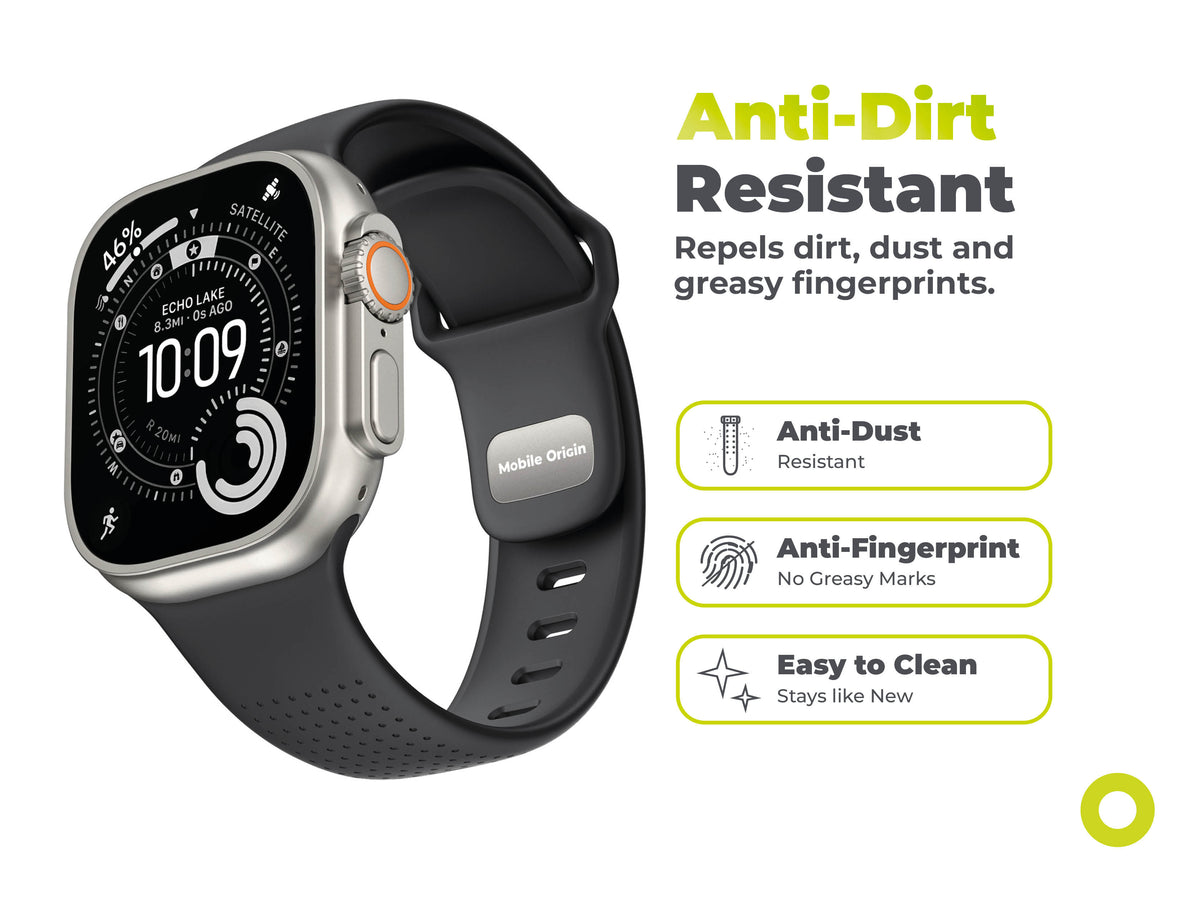 FKM remienok IV pre Apple Watch 42/44/45/46/49mm, Čierna