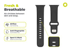 FKM remienok IV pre Apple Watch 42/44/45/46/49mm, Čierna