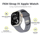 FKM řemínek IV pro Apple Watch 42/44/45/46/49mm, Šedá