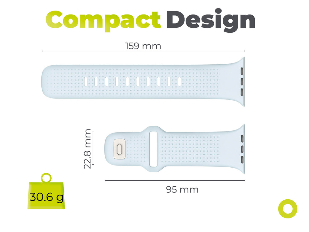 FKM Strap IV for Apple Watch 42/44/45/46/49mm, Luminous Blue
