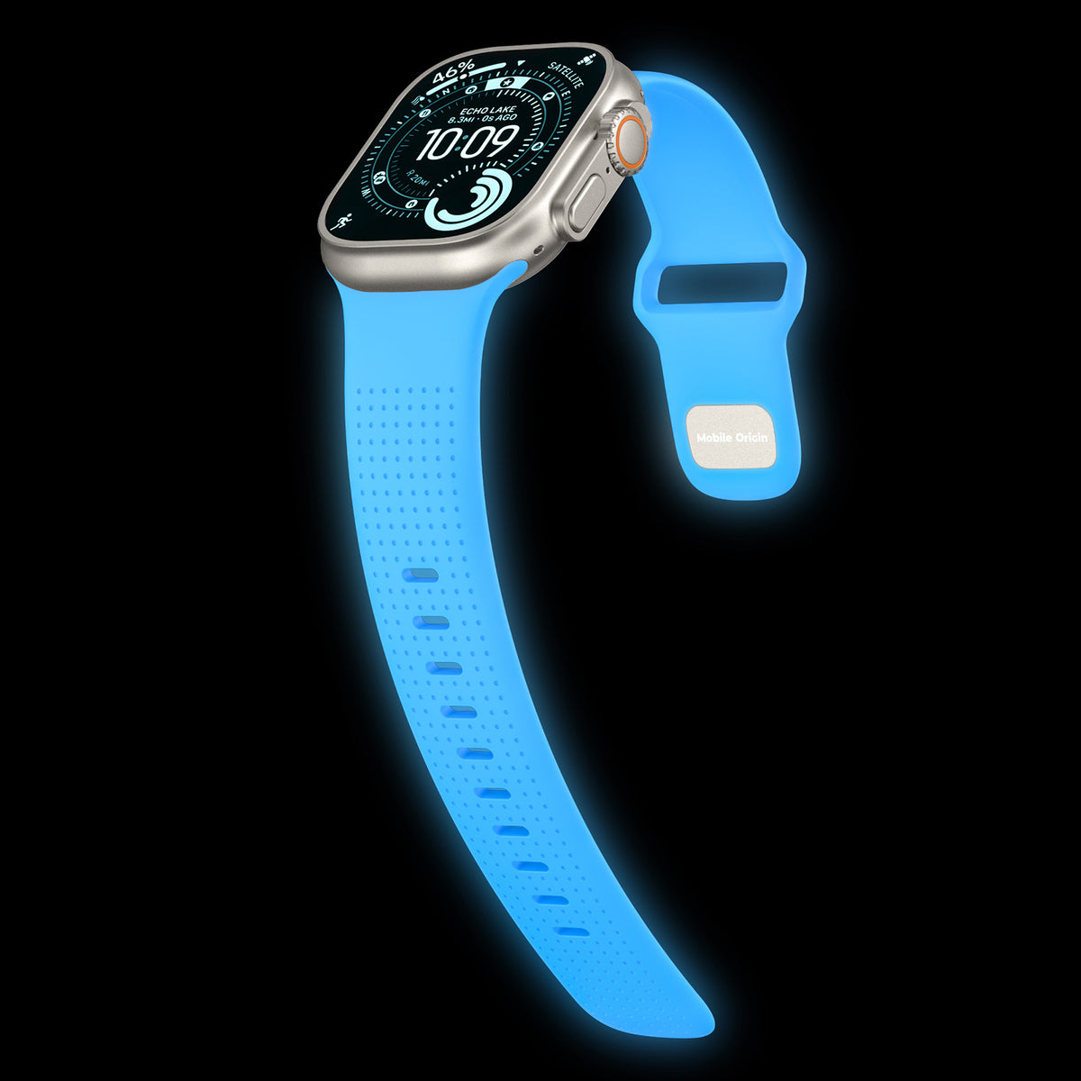 FKM Strap IV for Apple Watch 42/44/45/46/49mm, Luminous Blue