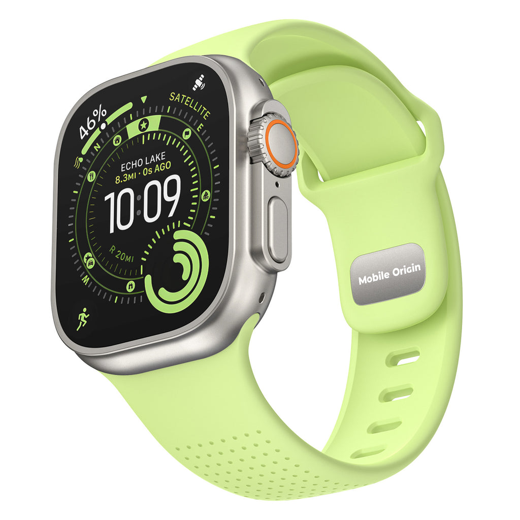 FKM řemínek IV pro Apple Watch 42/44/45/46/49mm, Svítící zelená