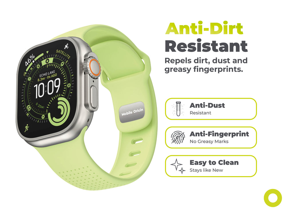 FKM řemínek IV pro Apple Watch 42/44/45/46/49mm, Svítící zelená