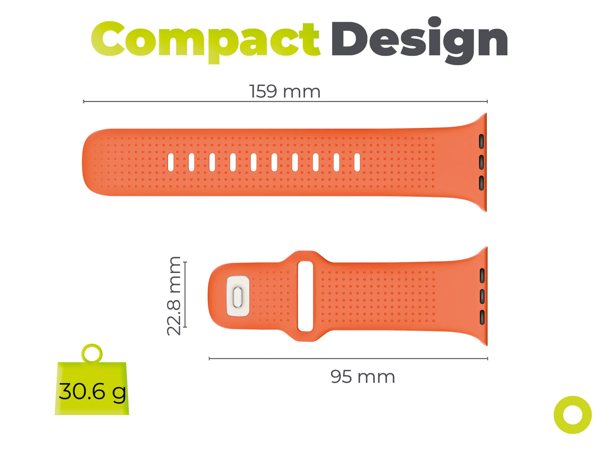FKM remienok IV pre Apple Watch 42/44/45/46/49mm, Oranžová