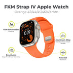 FKM remienok IV pre Apple Watch 42/44/45/46/49mm, Oranžová
