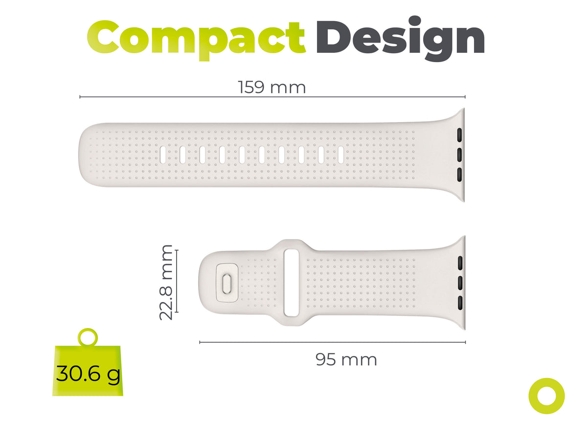 FKM remienok IV pre Apple Watch 42/44/45/46/49mm, Hviezdne biela
