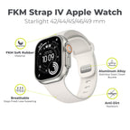 FKM remienok IV pre Apple Watch 42/44/45/46/49mm, Hviezdne biela