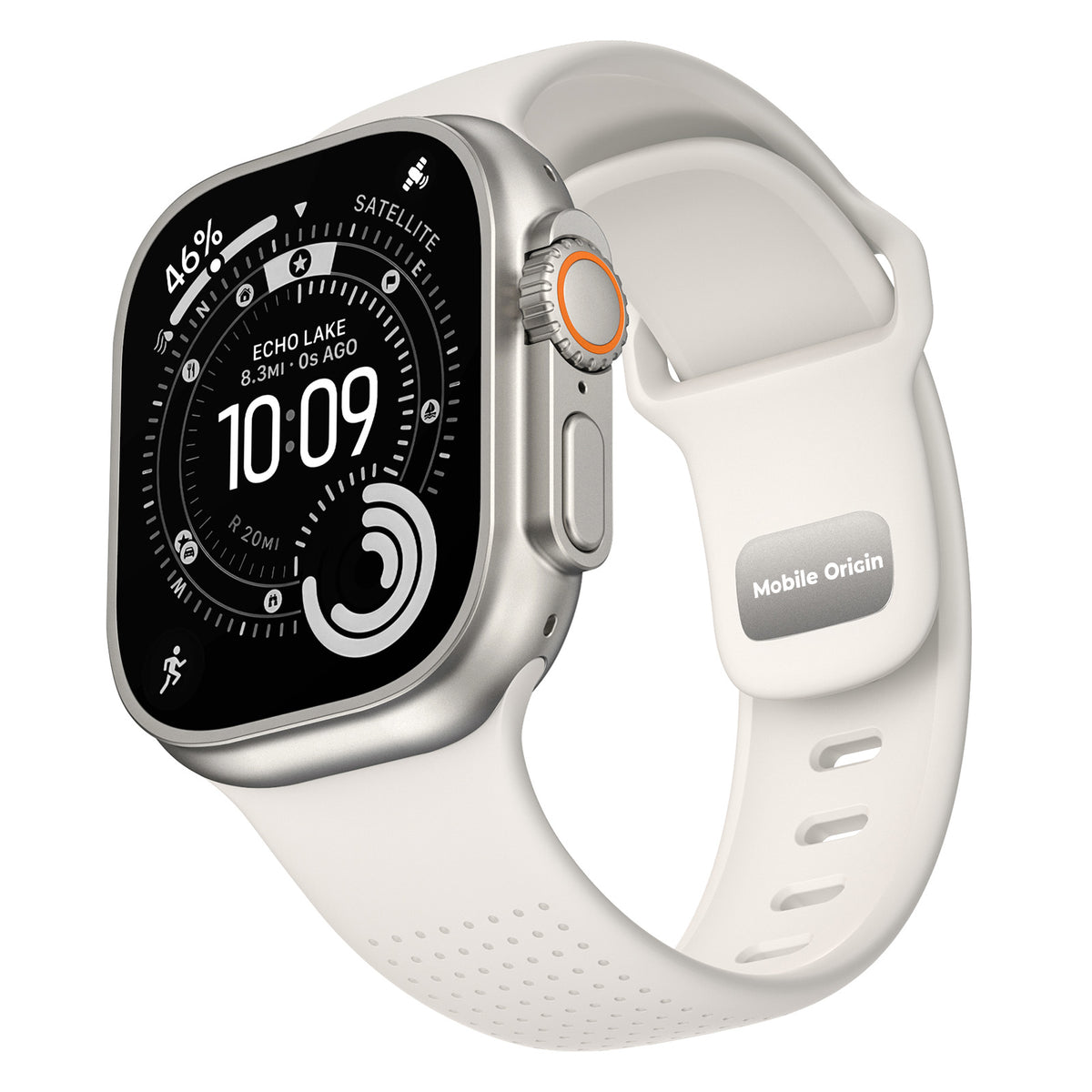 FKM remienok IV pre Apple Watch 42/44/45/46/49mm, Hviezdne biela
