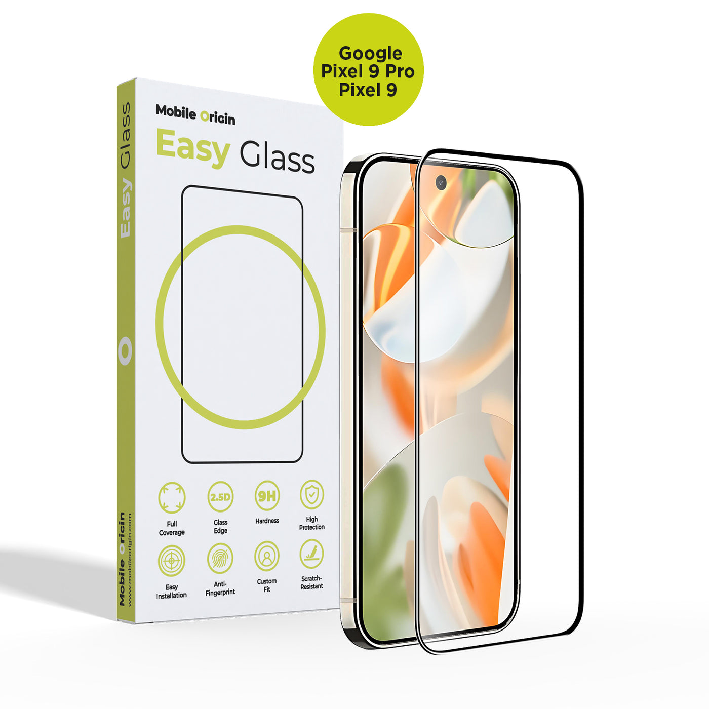 EasyGlass Screen Protector, for Google Pixel 9 Pro / Google Pixel 9