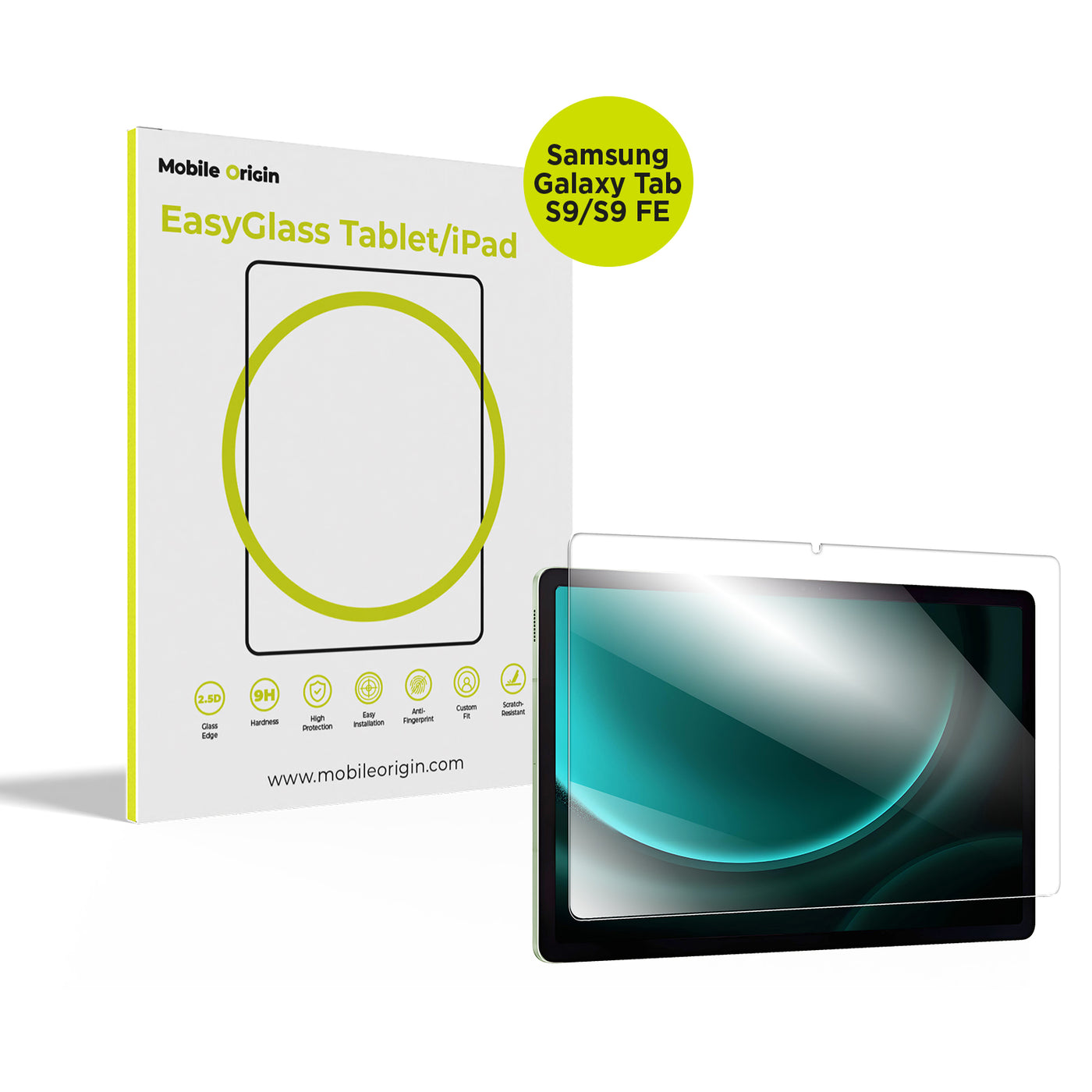 EasyGlass Screen Protector, for Samsung Galaxy Tab S9 / Galaxy Tab S9 FE