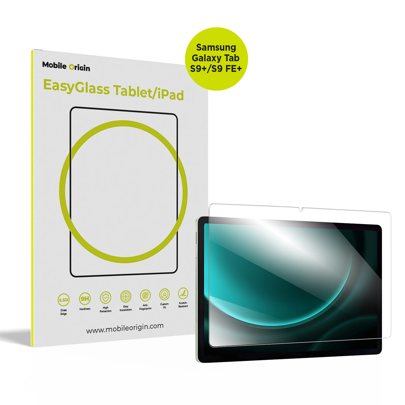 EasyGlass Screen Protector, for Samsung Galaxy Tab S9+ / Galaxy Tab S9 FE+