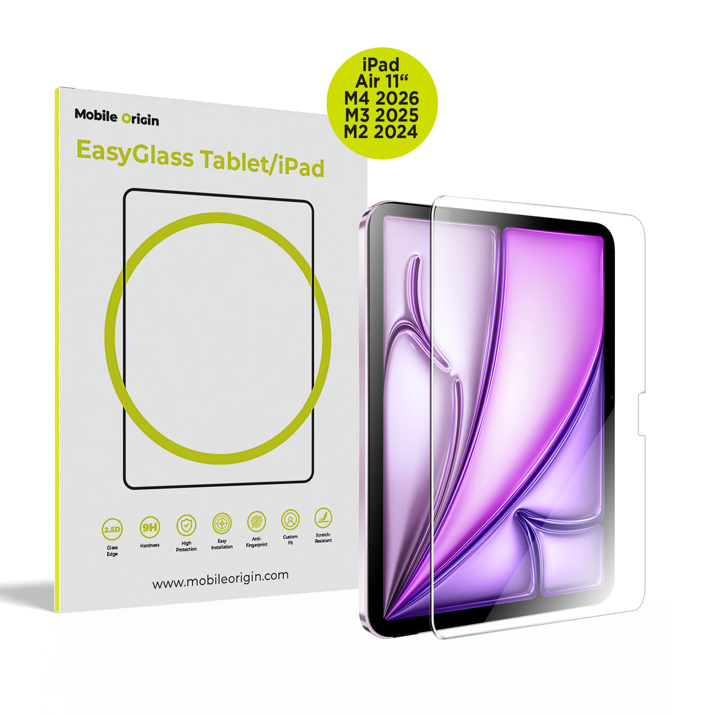 EasyGlass Screen Protector, for iPad Air 11" M4 2026 / iPad Air 11" M3 2025 / iPad Air 11" M2 2024
