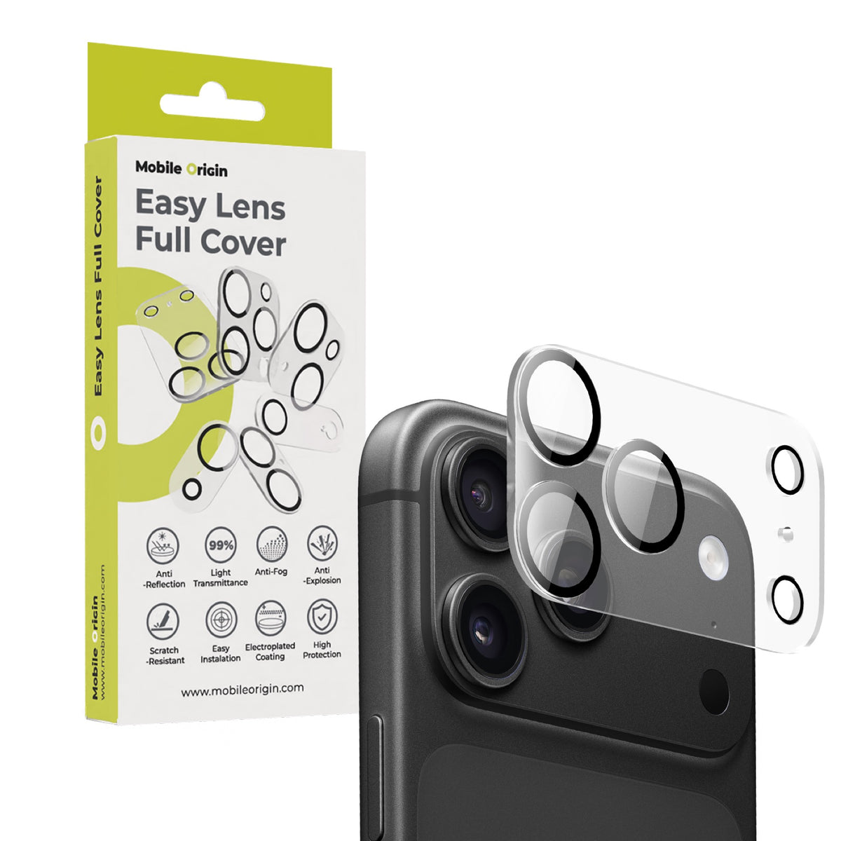 Easy Lens Guard, Full Coverage, for iPhone 18 Pro Max, Clear