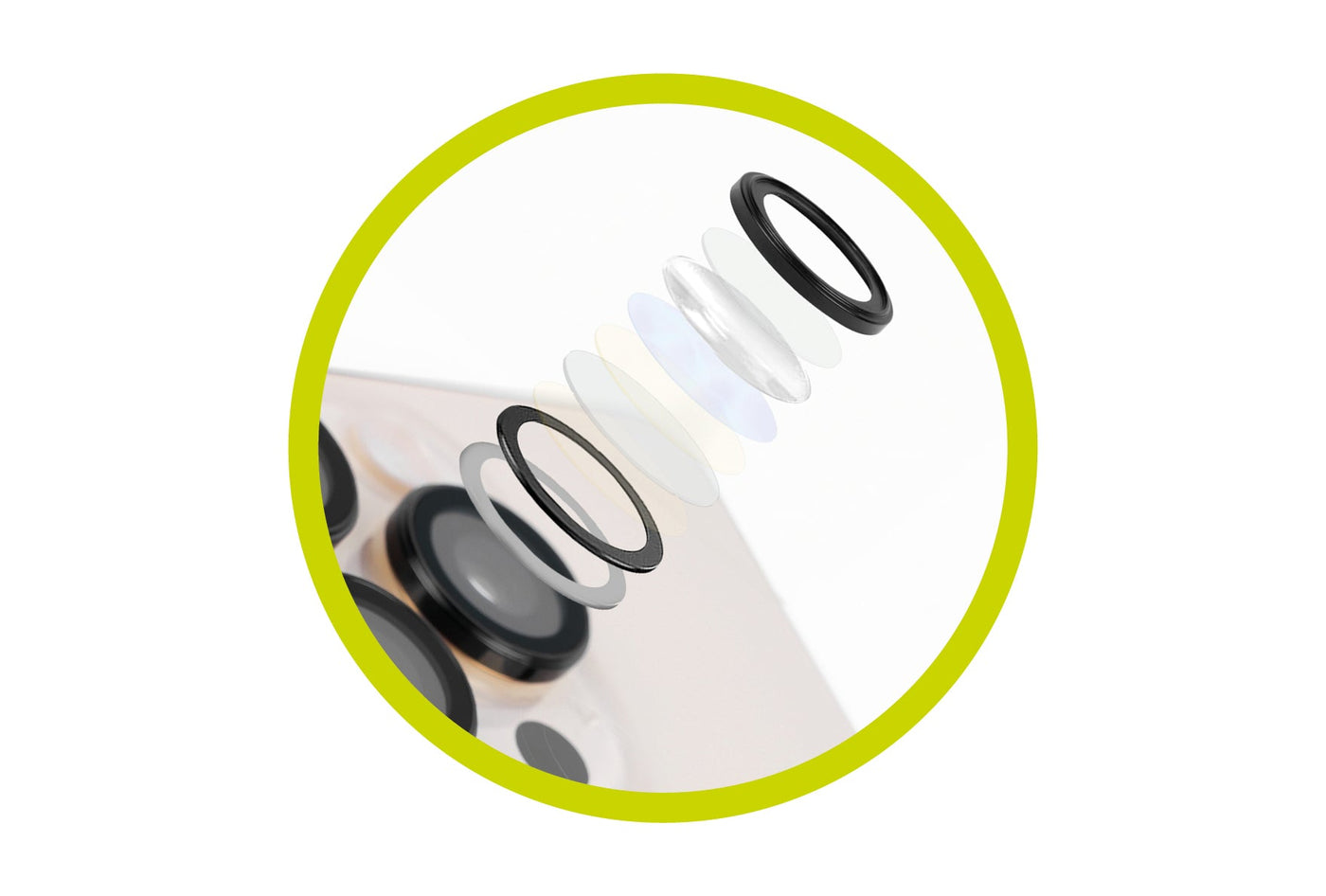 Easy Lens ochrana čoček, pro iPhone 17 Pro / iPhone 17 Pro Max, Čirá