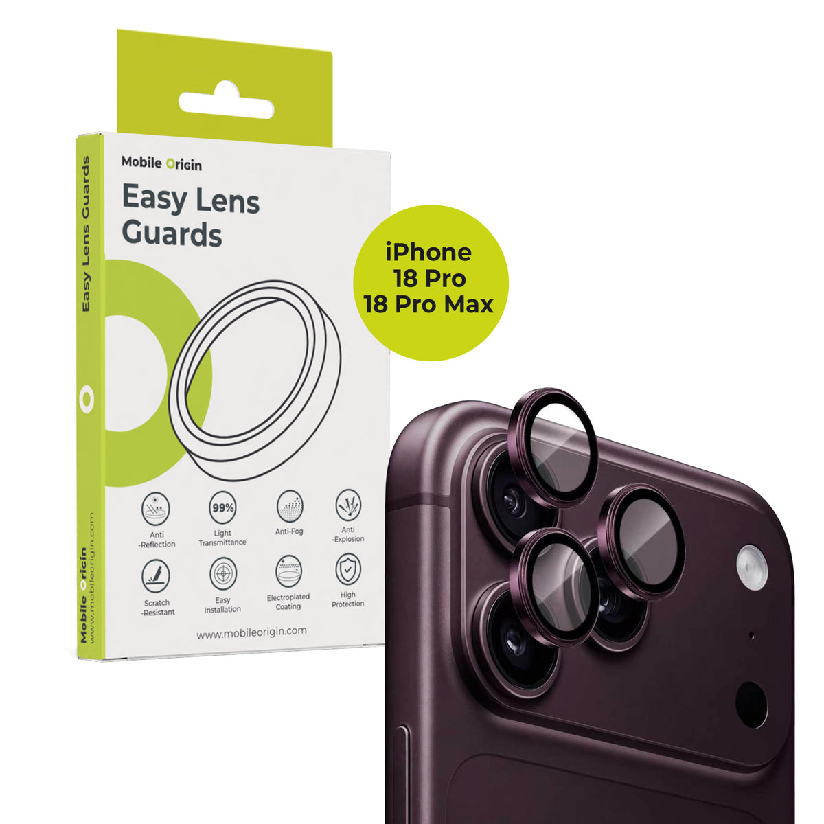 Easy Lens Guard, for iPhone 18 Pro / iPhone 18 Pro Max, Red