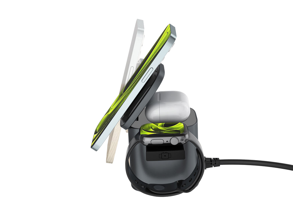 Foldable Charger PW37, 6-in-1, 100W with Qi2 25W, compatible with MagSafe