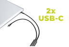 Dual charging cable 140W, CB10, USB-C, 1.2 m