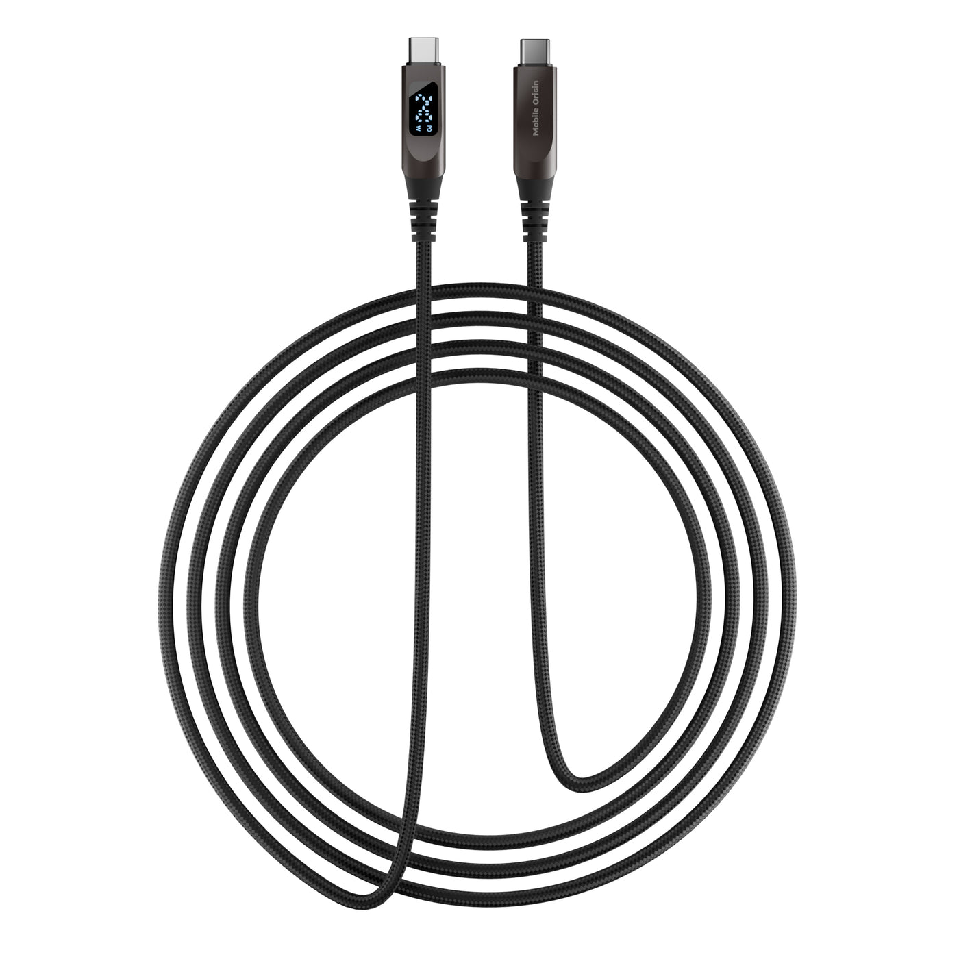 Kabel s displejem USB-C na USB-C CB4, 240W, 480 Mb/s, 1,5 m, Vesmírně šedá