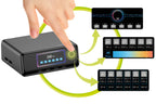 GaN Nabíjecí hub s displejem 240W PW39, 4x USB-C + 2x USB-A
