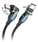 240W 540° Rotating Cable USB-C to USB-C 1m CB12