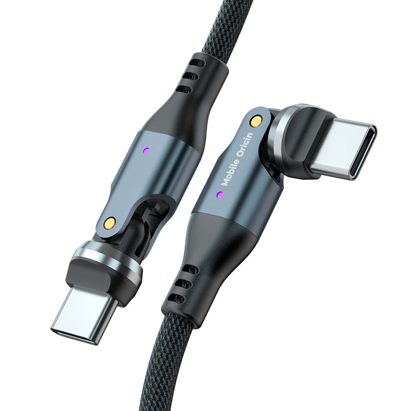 Rotating Cable 540° USB-C to USB-C CB12, 240W, 480 Mb/s, 1m, Black