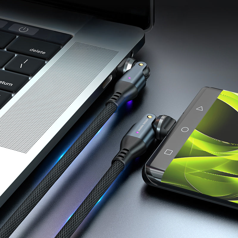 Rotating Cable 540° USB-C to USB-C CB12, 240W, 480 Mb/s, 1m, Black
