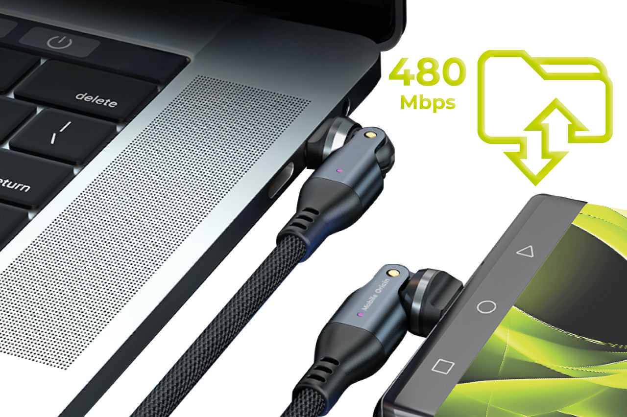 240W 540° Rotating Cable USB-C to USB-C 1m CB12