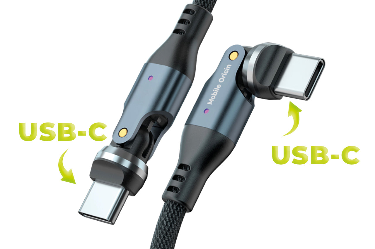 Rotating Cable 540° USB-C to USB-C CB12, 240W, 480 Mb/s, 1m, Black