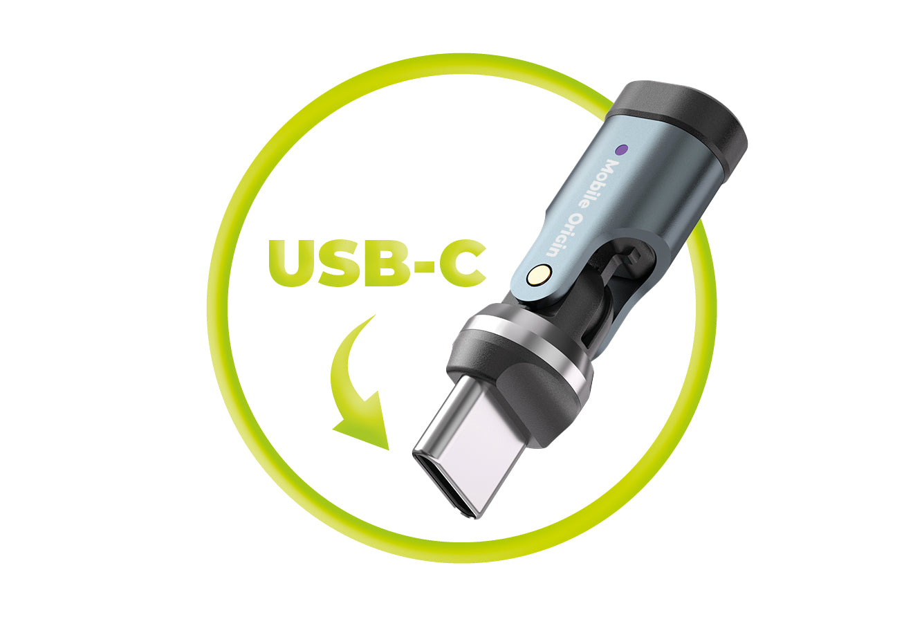 Rotating Adapter 540° USB-C CB13, 240W, 480 Mb/s, Gray
