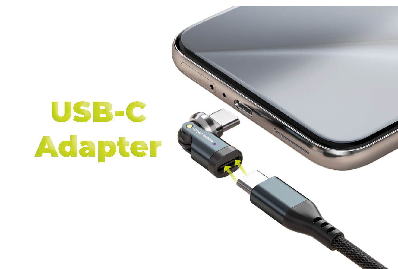 Rotating Adapter 540° USB-C CB13, 240W, 480 Mb/s, Gray
