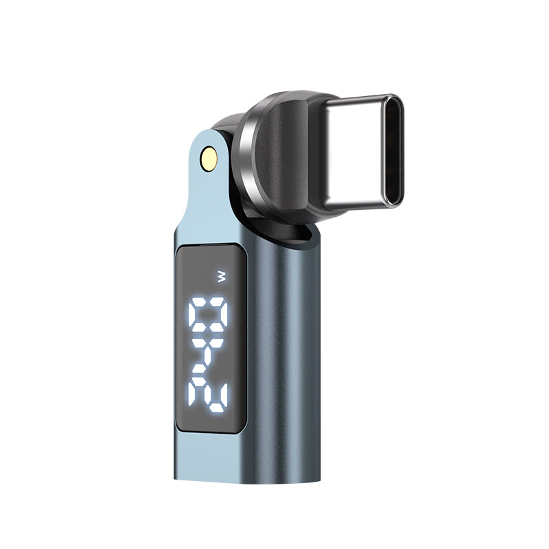 Otočný adaptér s displejem 540° USB-C CB15, 240W, 480 Mb/s, Šedá