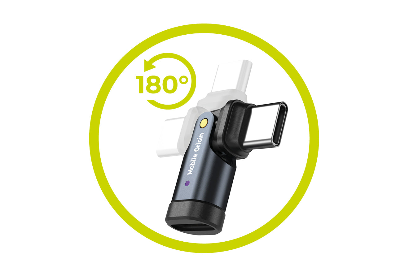 Otočná redukce USB-C na USB-C CB5, 240W, 480 Mb/s, Černá