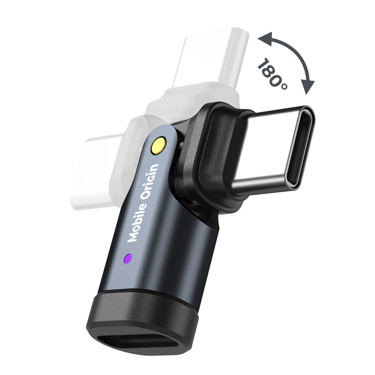 Otočná redukce USB-C na USB-C CB5, 240W, 480 Mb/s, Černá