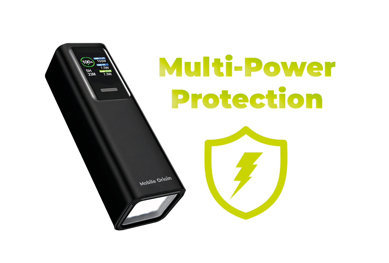 Powerbanka s displejem a svítilnou 2× USB-C + USB-A PB17, 30000mAh, 165W, Černá