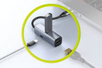 USB-C Hub 3v1 HB1 - USB-A, USB-C, HDMI, USB-C PD 100W