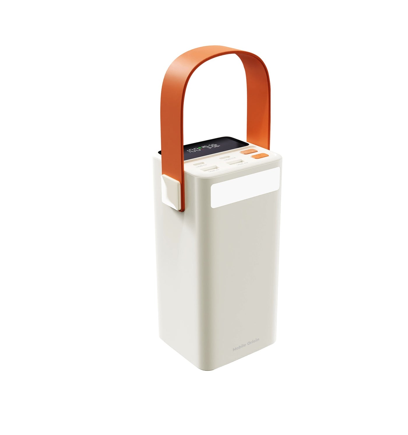 Power Bank with Display and Flashlight 2× USB-C + 2× USB-A PB18, 50000mAh, 65W, Beige
