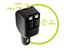 Car Charger 90W CA22 - USB-C + USB-A, 2x USB-C Cable