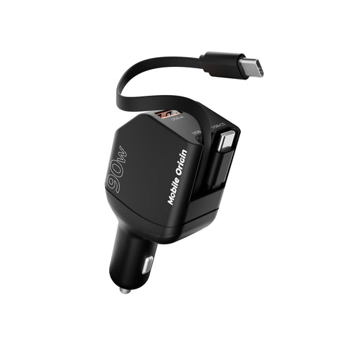 Autonabíječka 90W CA22 - USB-C + USB-A, 2x USB-C Kabel